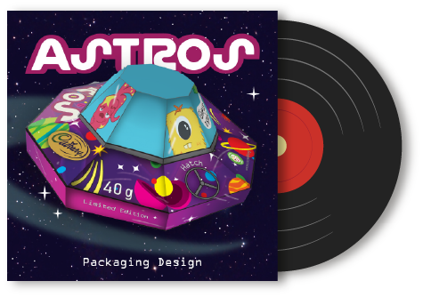 Astros Project - A record album showing the packaging design