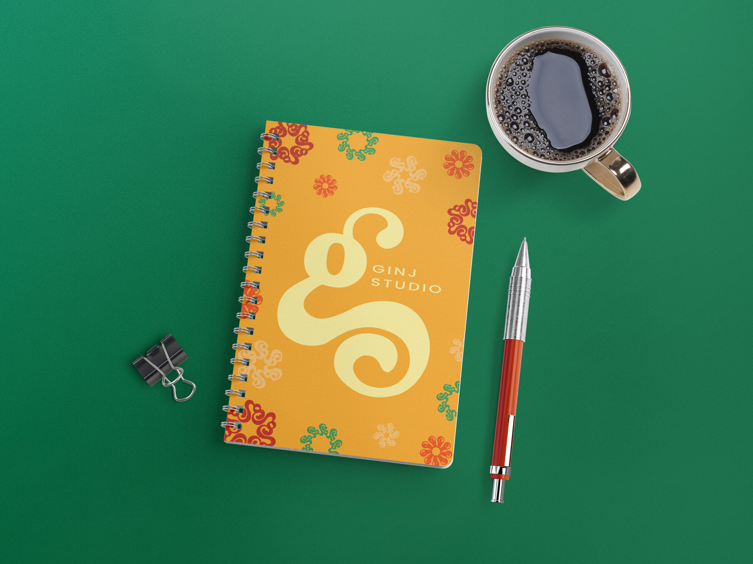 A brand identity example designed by Ginj Studio