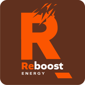 The brand Reboost Energy Drink logo