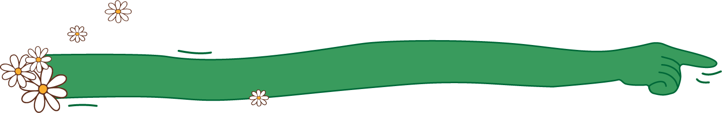Illustrated hand with finger pointing