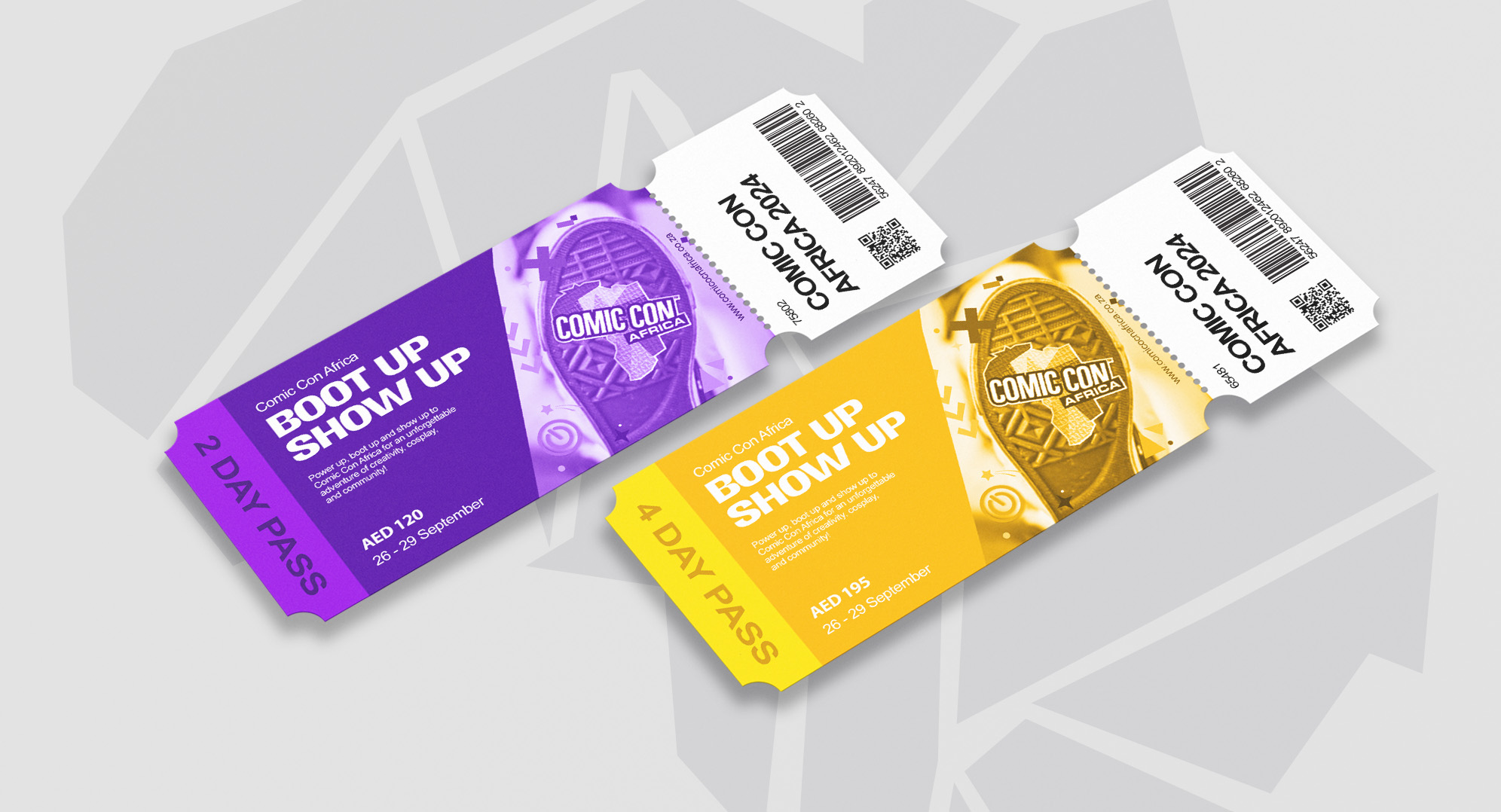 Comic Con Africa Boot Up campaign's event tickets